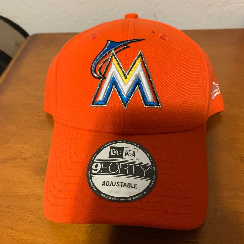 Miami Marlins Hat Adjustable MLB New Era Core Fit 9FORTY Baseball Cap Marlins